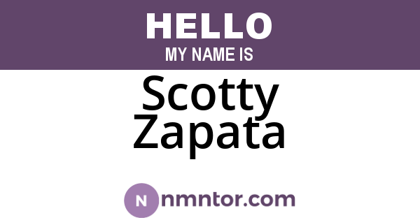 Scotty Zapata