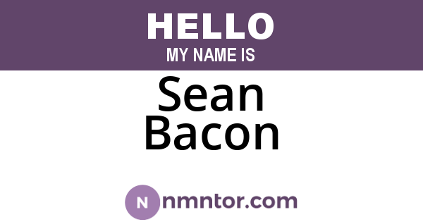 Sean Bacon