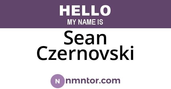 Sean Czernovski