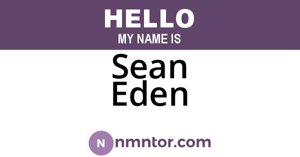 Sean Eden