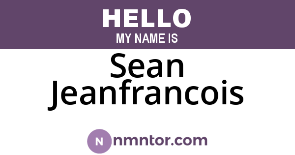 Sean Jeanfrancois