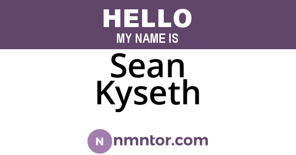 Sean Kyseth