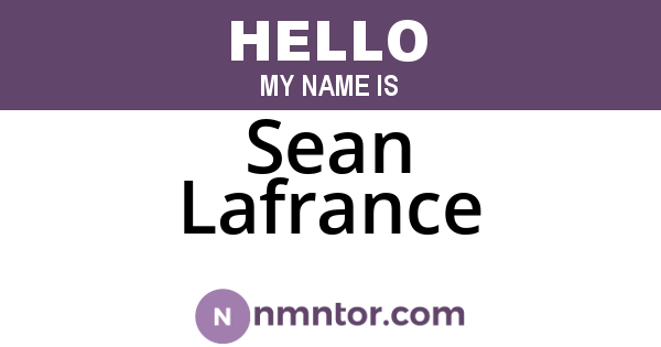 Sean Lafrance