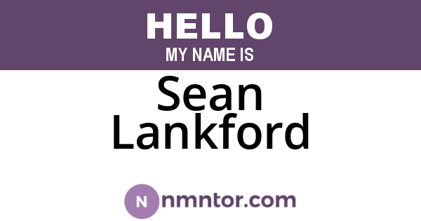 Sean Lankford