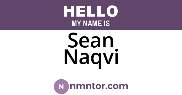 Sean Naqvi