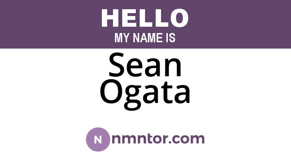 Sean Ogata