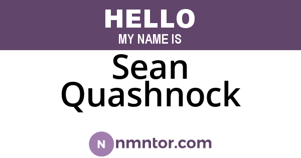 Sean Quashnock