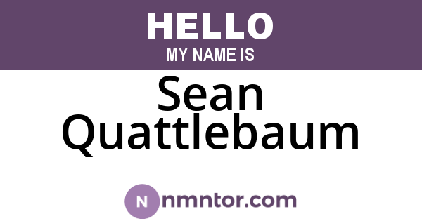 Sean Quattlebaum