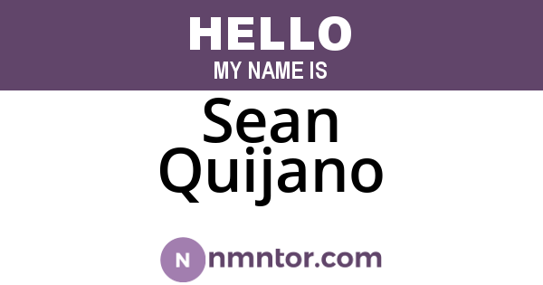 Sean Quijano