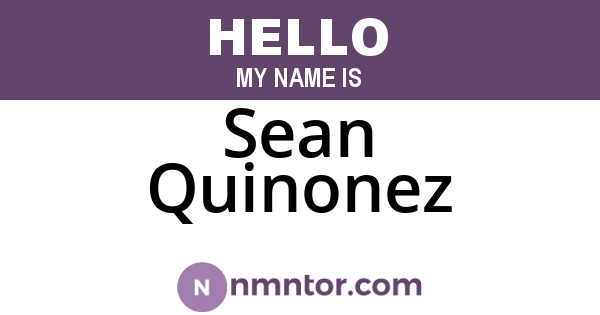 Sean Quinonez