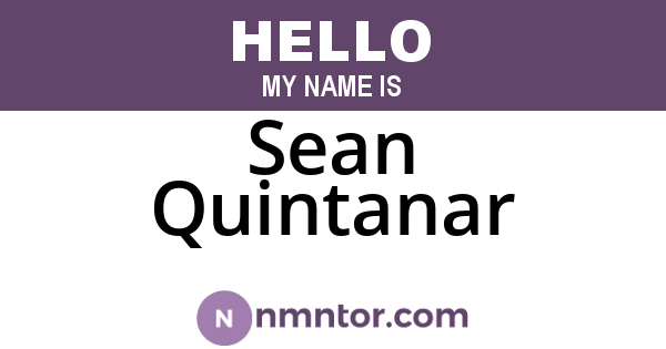Sean Quintanar
