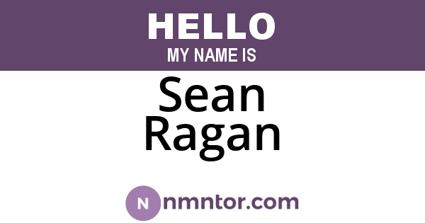Sean Ragan