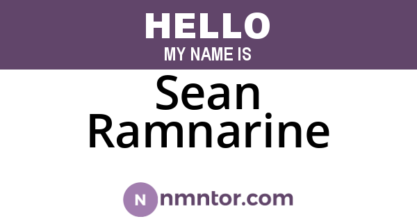Sean Ramnarine