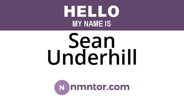 Sean Underhill