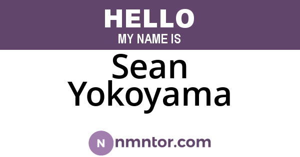 Sean Yokoyama