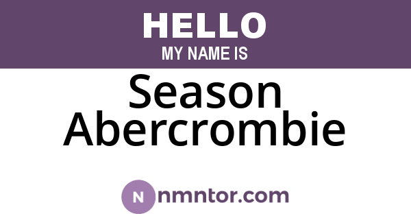 Season Abercrombie