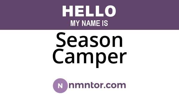 Season Camper
