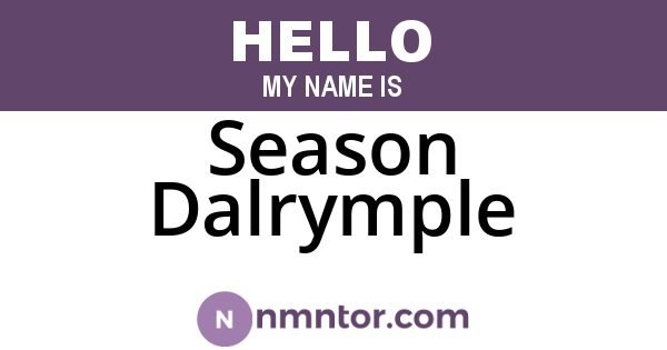 Season Dalrymple