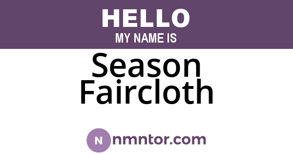 Season Faircloth
