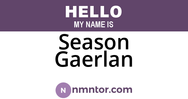 Season Gaerlan