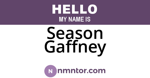 Season Gaffney
