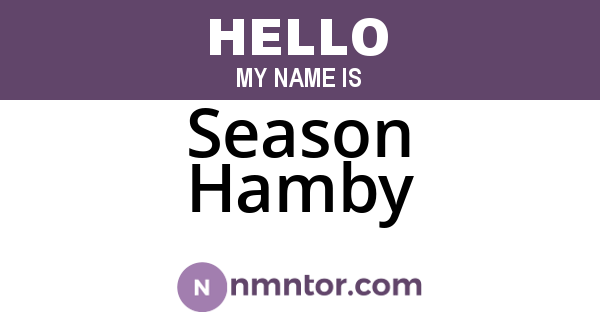 Season Hamby