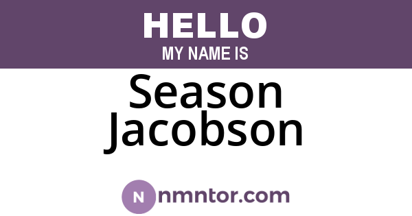 Season Jacobson