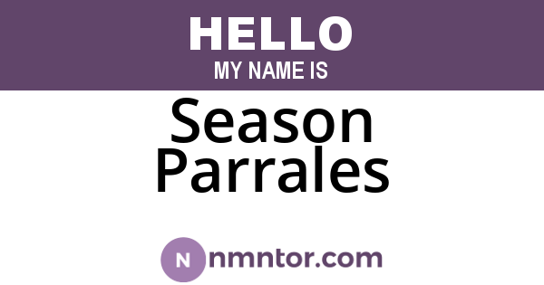Season Parrales
