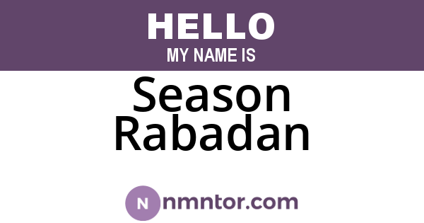Season Rabadan