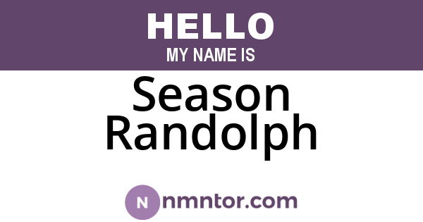 Season Randolph