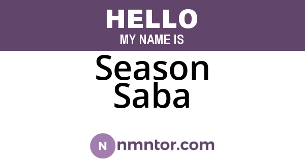 Season Saba