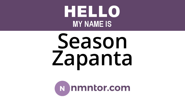 Season Zapanta