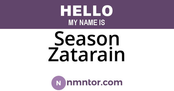 Season Zatarain