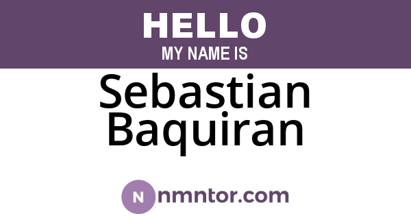 Sebastian Baquiran