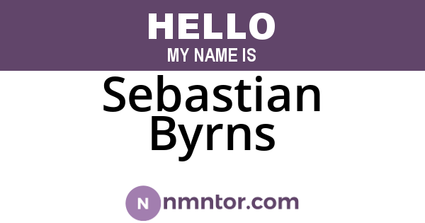 Sebastian Byrns