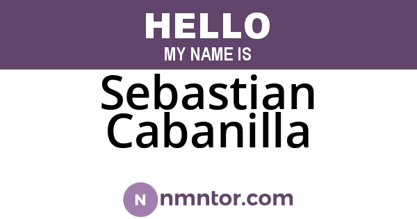 Sebastian Cabanilla