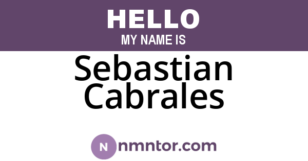 Sebastian Cabrales