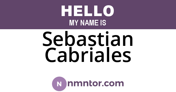 Sebastian Cabriales
