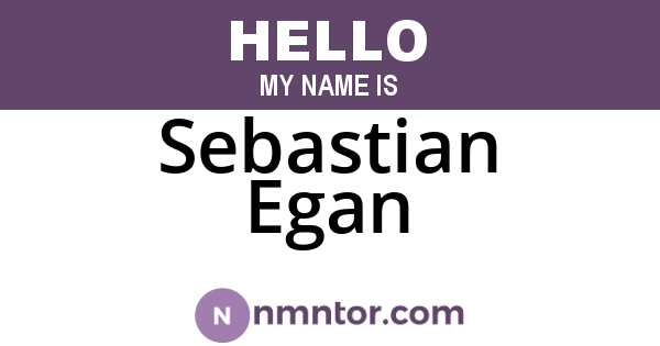 Sebastian Egan