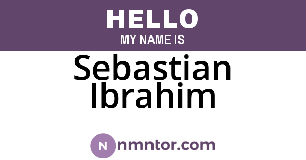 Sebastian Ibrahim