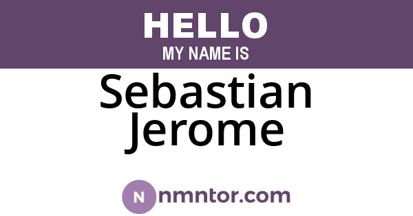 Sebastian Jerome