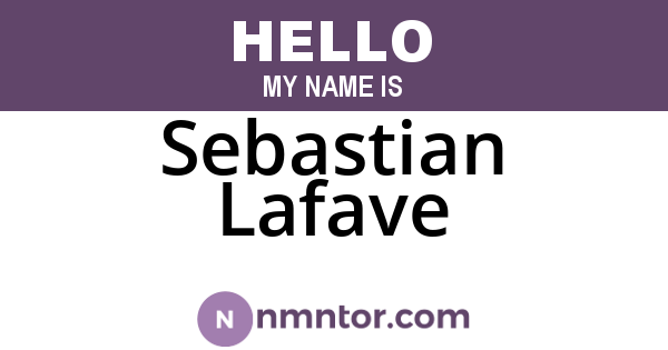 Sebastian Lafave