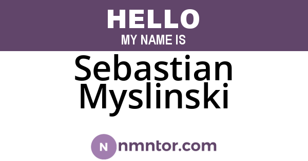Sebastian Myslinski