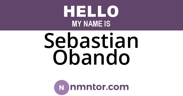 Sebastian Obando