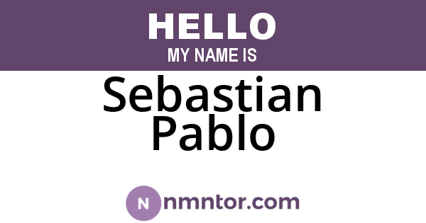 Sebastian Pablo