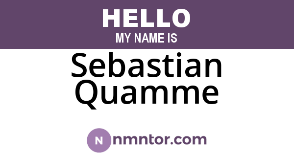 Sebastian Quamme