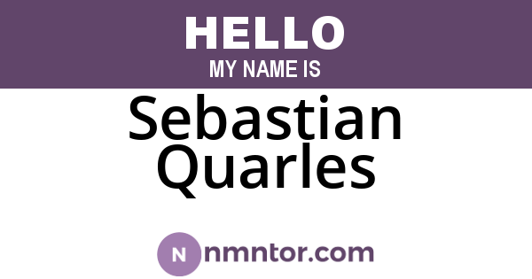 Sebastian Quarles
