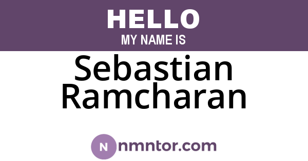 Sebastian Ramcharan