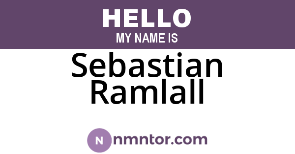 Sebastian Ramlall