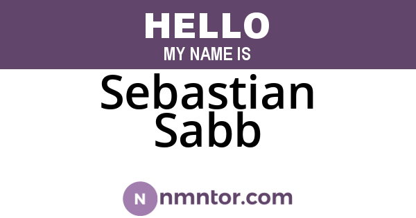 Sebastian Sabb